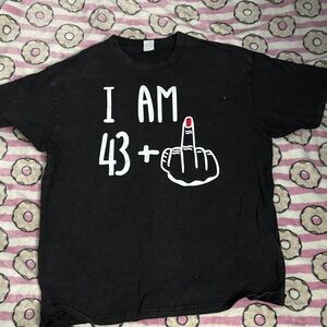 Black Graphic T-Shirt with Bold Statement